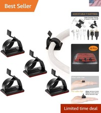 Cable Management Clips 50pcs Adjustable Sticky Wire Cord Holder for TV PC Eth... picture