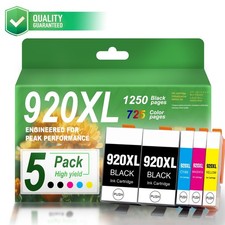 920XL 5PK Ink Cartridge Compatible For OfficeJet6500 7000 7500 6500A 7500A picture