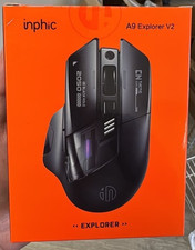 INPHIC A9 V2 EXPLORER 12800 DPI SILENT WIRELESS GAMING MOUSE BLACK picture