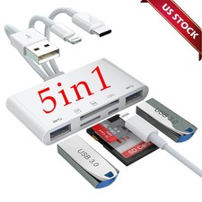 5in1 Memory Card Reader USB 3.0 OTG Adapter SD Card Reader For iPhone/iPad Lot picture