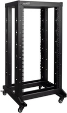 4ft Open Frame 19 Inch 22U 4-Post Network Server Relay Rack Rolling picture