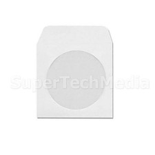 2000 White Paper CD DVD R Disc Sleeve Envelope with Window & Flap Economy Weight picture