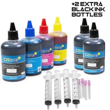 600ml Refill Ink Bottle alternative for Workforce 2x Extra Black Ink CISS picture