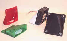 50mm RIGHT ANGLE Cooling Fan DUCT VENT Cooler Exhaust Case Hood Shroud NAS Mod picture