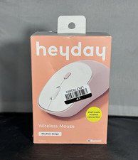 heyday Wireless Optical Mouse Dual Mode Bluetooth/USB 1600DPI 4Btn Pink/White picture