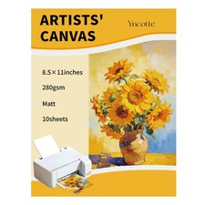 15Pcs Canvas Printer for Inkjet Printers, 8.5x11 Inch Bright White 280gsm Pri... picture