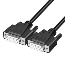 10 Ft DB15 RS232 15 Pin Serial Extension Cable Female Female Gold Plated 28AWG picture