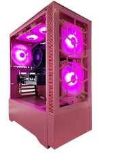 Fast Pink Gaming PC Prebuilt Nvidia RTX Graphics + AMD RYZEN Windows 11 PRO RGB picture