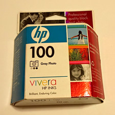 Genuine/Original HP printers Vivera 100 Gray Inkjet Photo Ink Cartridge 11/08 bb picture
