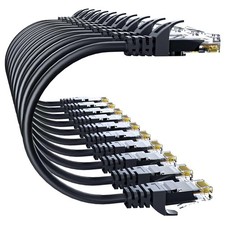 Cat 6 Ethernet Cable 2FT 10Pack, Cat6 Patch 10Gbps, 2FT, Black  picture
