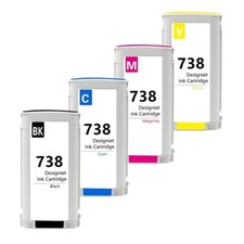 4*130ML BK C M Y For HP 738 Compatible Ink Cartridge for HP DesignJet T850 T950 picture