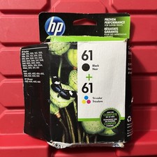 Genuine HP 61 CR259FN Black And Tri-Color Ink Cartridge Combo Exp Oct 2019 picture