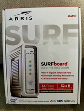 ARRIS SURFboard SB6190 DOCSIS 3.0 Cable Modem 32x8 1.4 Gbps 1x RJ-45 picture
