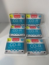 Maxell 5-Pack Blank CD-R MaxData 80 Min 48X 700MB 6x Sealed picture