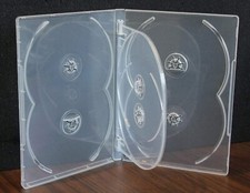 MegaDisc New 1 Clear 14mm DVD Replacement case Hold 6 Discs Overlap W Flap Tray picture