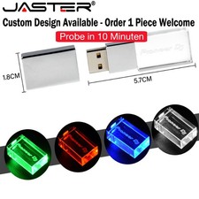 JASTER® USB Flash Drive Crystal with LED light 128GB 64GB Available Car and TV picture