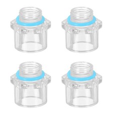 4Pcs Clear Fitting G1/4 Male Thread to 14mm ID PC Pipe Adapter Connector picture