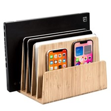 Bamboo Multi Device Organizer for Smartphones, Tablets and Laptops, 5 Slots picture