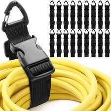 18 Pack Adjustable Extension Cord Holder Straps,Black picture