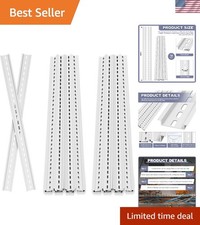 10 Pcs Aluminum DIN Mounting Rails for Electronic Components 39 inch Silver picture