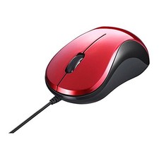 Buffalo BUFFALO Wired BlueLED Silent 3-Button Mouse Red BSMBU108RDfrom JP picture