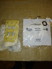 M14L-246 108168550 Lucent L Type Flush Faceplate 4-Port, Ivory - Box of 25 - NEW picture