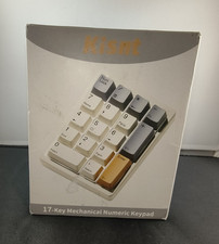 Kisnt 17-Key Mechanical Numeric Keypad USB Wired White Backlit PBT Detachable picture