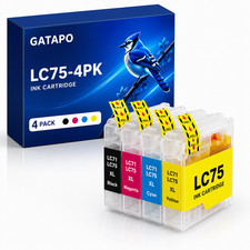 LC75 High Yield Ink Cartridge  for MFC-J6510DW MFC-J6710DW MFC-J6910DW 4PK picture
