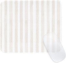 Square Cute Striped Mouse Pad with Stitched Edge, Premium Waterproof Cloth Ae... picture