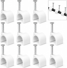 100PCS 10mm Nail Cable Clips Wire Holders Cord Organizer for Ethernet Coax Cable picture