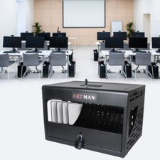 16 Bay Charging Cabinet for Laptop,Chromebook, Locking Charging Station-BLACK  picture