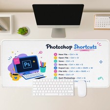 DOS Large Gaming Mouse Pad Compatible for PC/Laptop Desk, Non-Slip Base & Smoo picture