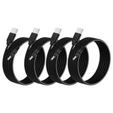 4Pcs USB to DC Power Cable 3.5x1.35mm, 5V 3A for LED Lights, 1.5 M/5Ft, Black picture