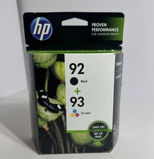 Genuine HP 92 Black + 93 Tri Color Combo Pack-Sealed New in Box EXP: 05/2014 picture