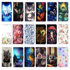 Bird Wolf Cat Flower Card Wallet Cover Case For A40 A50 A42 A20E A31 A20S A11 picture