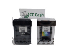 Genuine OEM Canon PG-260XL Black + CL-261XL Color Ink Bulk Packaging   picture