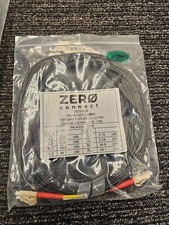 (QTY 3) Zero Connect 10m LC/UPC-LC/UPC OM3 Duplex Fiber Optic Patch Cable picture