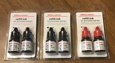 Office Depot Refill Ink for Ink Stamps / Adding Machine Black  & Red 3 Lot New picture