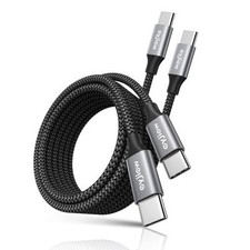 Long USB C to USB C Cable 12 FT, 2-Pack 60W PD Type C to C Cord Fast Charging picture