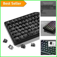 Shine Through Topographic PBT Keycaps Set – 118 Keys for Mechanical Keyboards picture