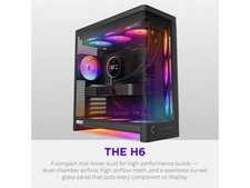 NZXT H6 (2026) Compact Dual-chamber ATX Case All Black picture