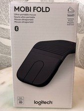 Logitech MOBI FOLD Foldable Ultra Portable Bluetooth Mouse Graphite Black New picture