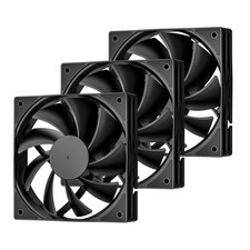 3 Pack 120mm Black PC Case Fans 1200RPM 3 Pin Quiet Cooling Hydraulic Bearing picture