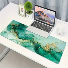Green Marble Pattern Rubber Mouse Pad, Non-Slip Desk Mat for Gaming and Office picture