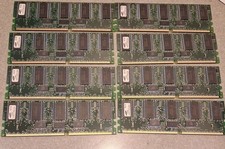 8 Vintage Computer Server Ram Memory M383L1713bT1-CA0 Gold Recovery Scrap 7.1 oz picture