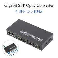 1PCS Gigabit SFP Media Converter 4 SFP to 3 RJ45 10/100/1000M Fiber Optic Switch picture