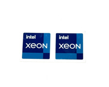 2 x Intel XEON  Sticker Label Decal 18mm x 18mm picture