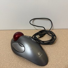 Logitech Trackman Marble T-BC21 USB Trackball Mouse 810-000767 Tested Working picture