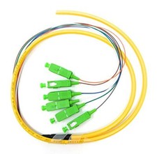 6 Strand Singlemode 9/125 SC APC Fiber Pigtail 3M for Splice Fiber Optic Adapter picture