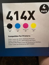 414X Toner Cartridges 4 Pack High Yield Replacement (Black Cyan Magenta Yellow) picture